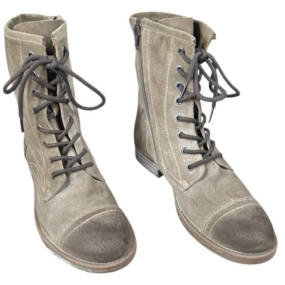 Roan X Bed Stu Women’s Affair Tan Suede Combat Boot Size US 8.5 - Picture 5 of 10